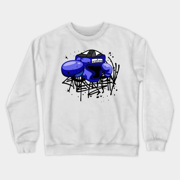 Muay Thai Boxing Graffiti Street Art Crewneck Sweatshirt by Mister Graffiti